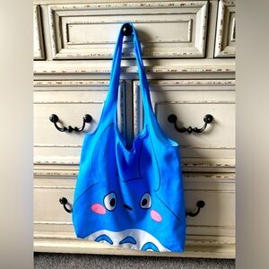 Studio Ghibli My Neighbour Totoro Cute Blue Large Tote Bag